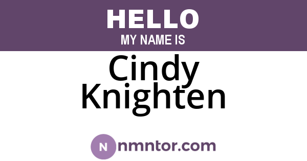 Cindy Knighten