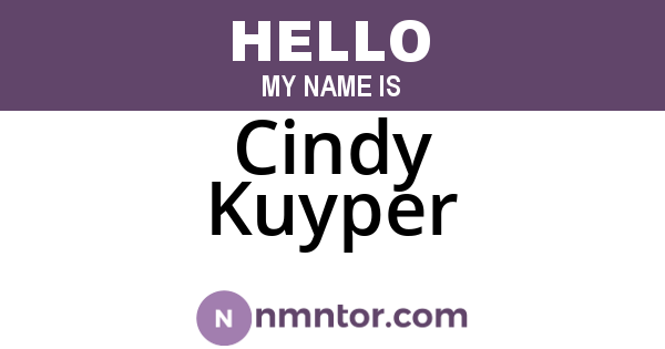 Cindy Kuyper