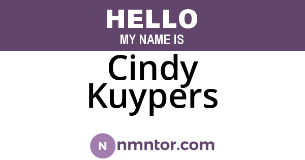 Cindy Kuypers