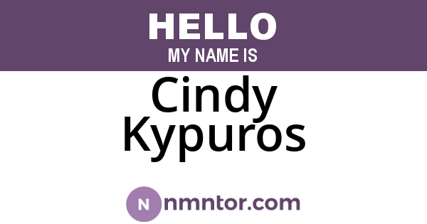 Cindy Kypuros