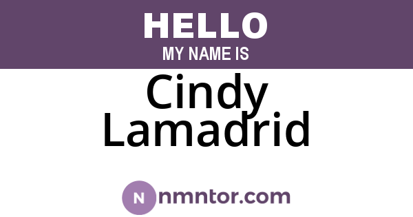 Cindy Lamadrid