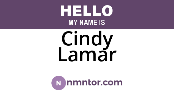 Cindy Lamar