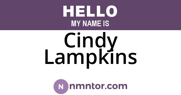 Cindy Lampkins