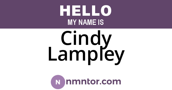 Cindy Lampley