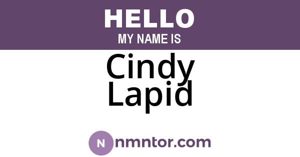 Cindy Lapid