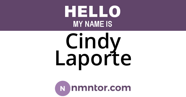 Cindy Laporte