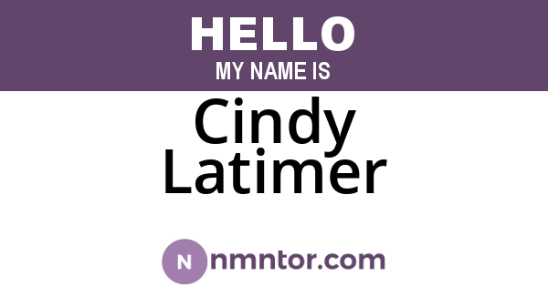 Cindy Latimer
