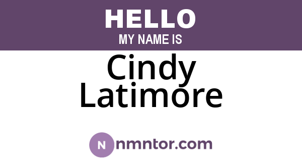 Cindy Latimore