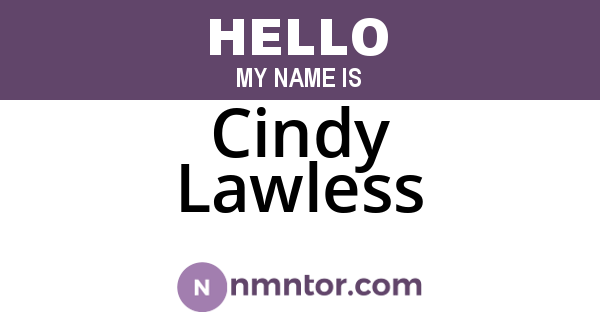 Cindy Lawless