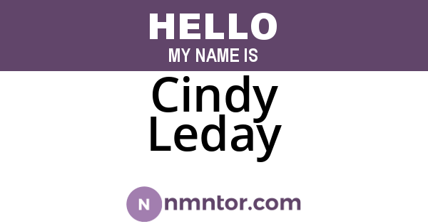 Cindy Leday
