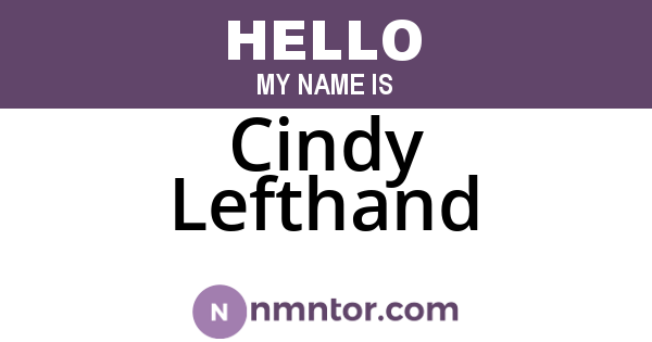 Cindy Lefthand