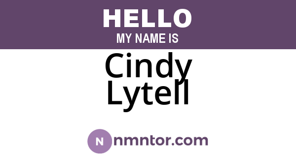 Cindy Lytell