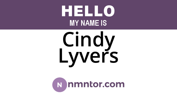 Cindy Lyvers