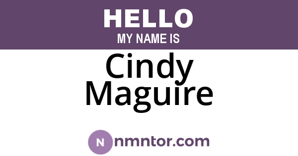 Cindy Maguire