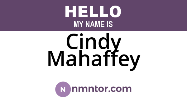Cindy Mahaffey