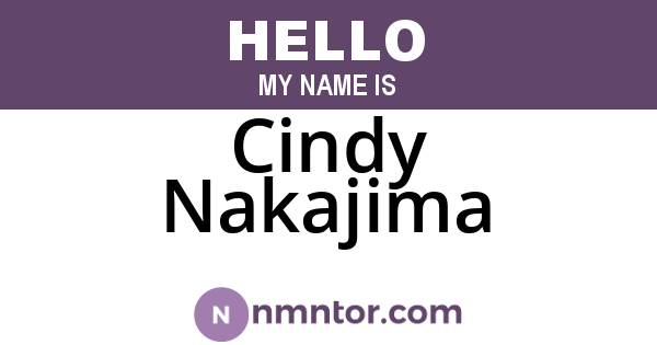 Cindy Nakajima