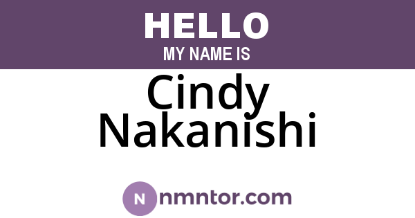 Cindy Nakanishi