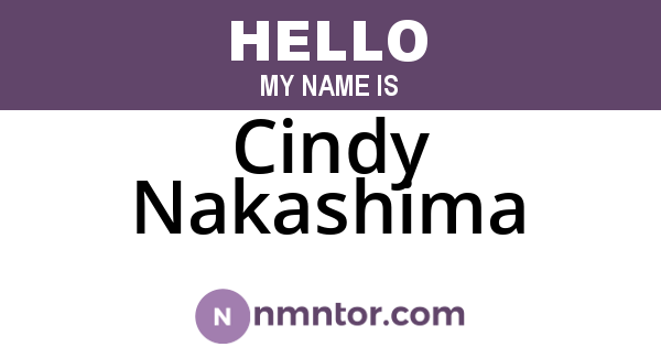 Cindy Nakashima
