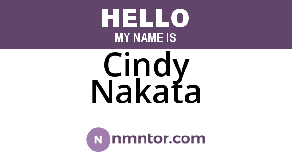 Cindy Nakata