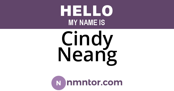 Cindy Neang