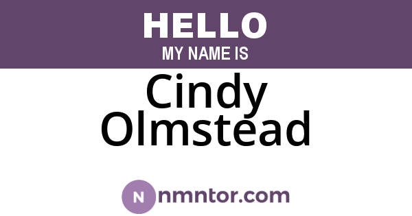 Cindy Olmstead