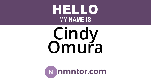 Cindy Omura