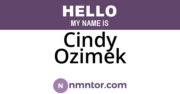 Cindy Ozimek