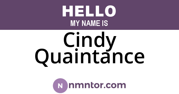 Cindy Quaintance