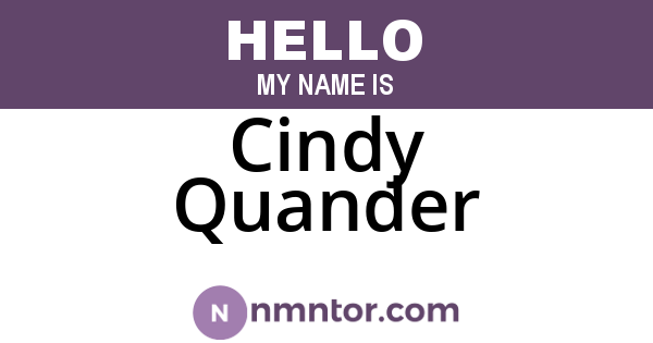 Cindy Quander