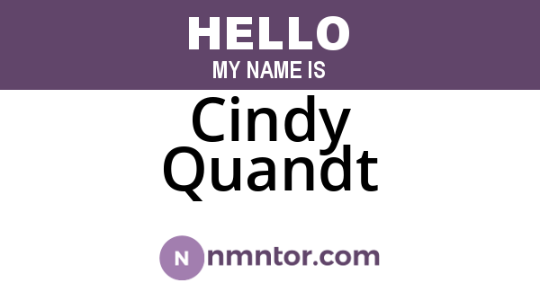 Cindy Quandt
