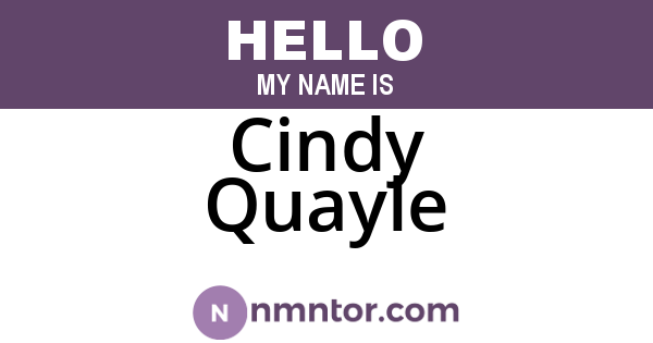 Cindy Quayle
