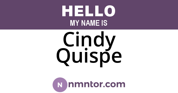 Cindy Quispe