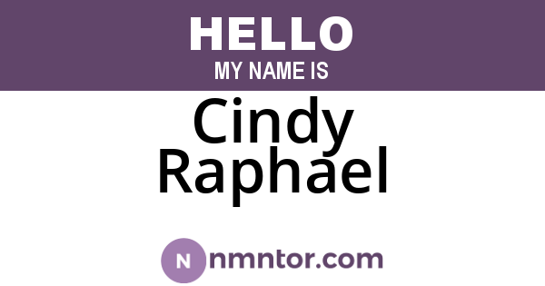 Cindy Raphael
