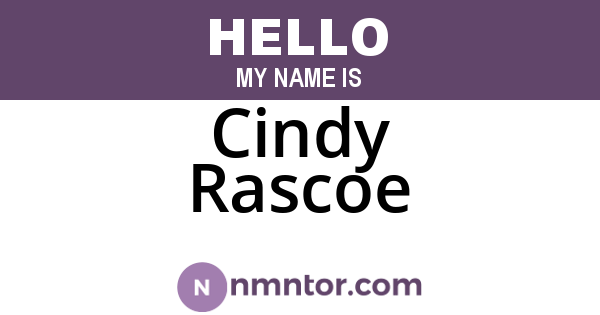 Cindy Rascoe