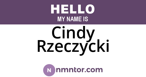 Cindy Rzeczycki