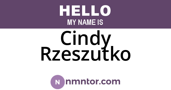 Cindy Rzeszutko