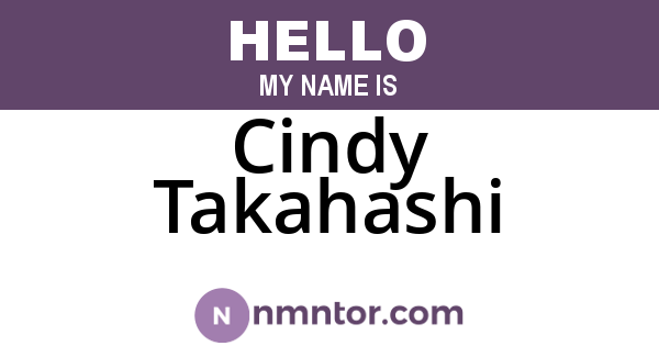 Cindy Takahashi