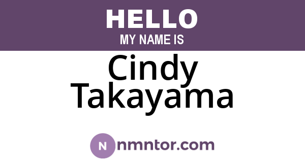 Cindy Takayama