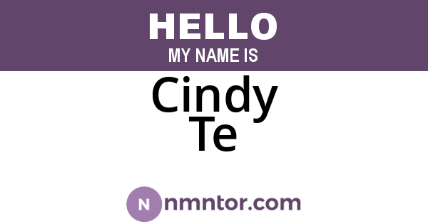 Cindy Te