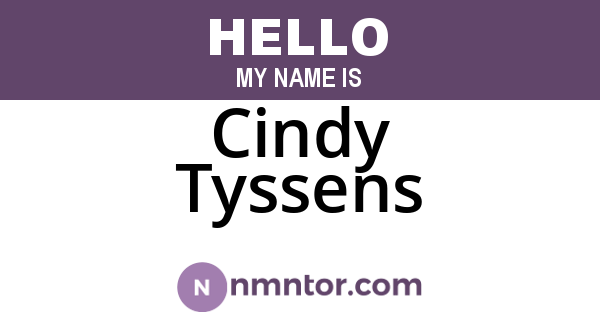 Cindy Tyssens