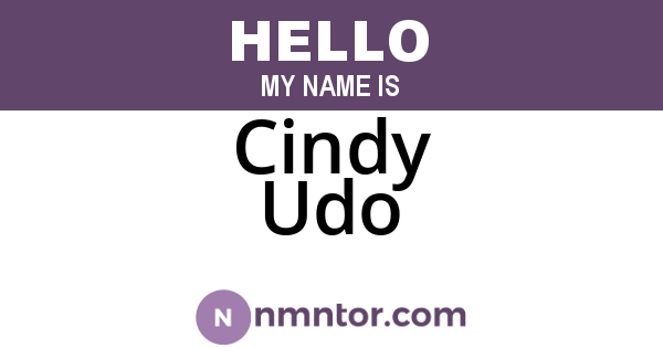 Cindy Udo