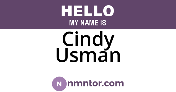 Cindy Usman