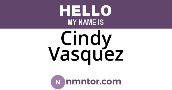 Cindy Vasquez