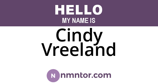 Cindy Vreeland