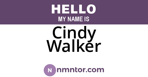 Cindy Walker