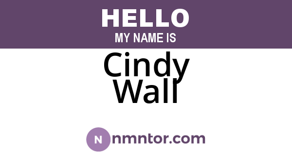 Cindy Wall
