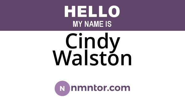 Cindy Walston