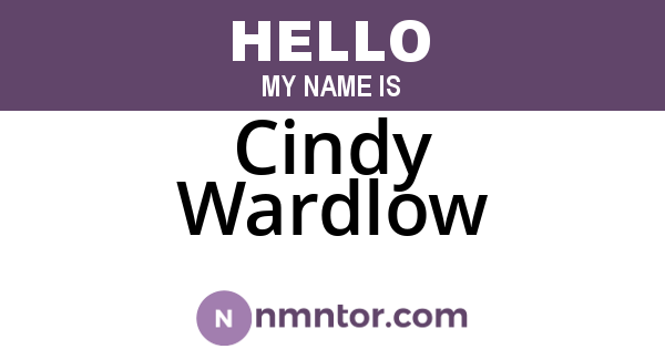 Cindy Wardlow
