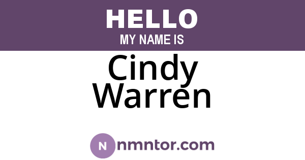 Cindy Warren