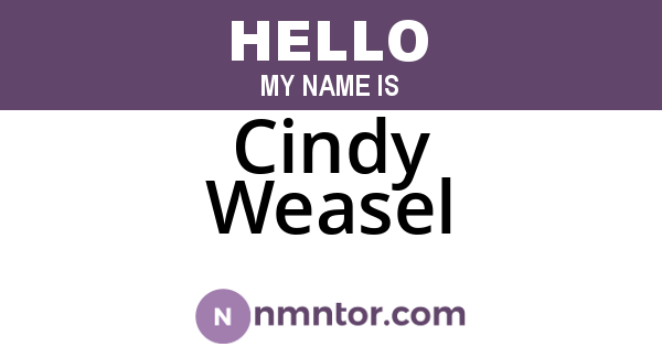 Cindy Weasel
